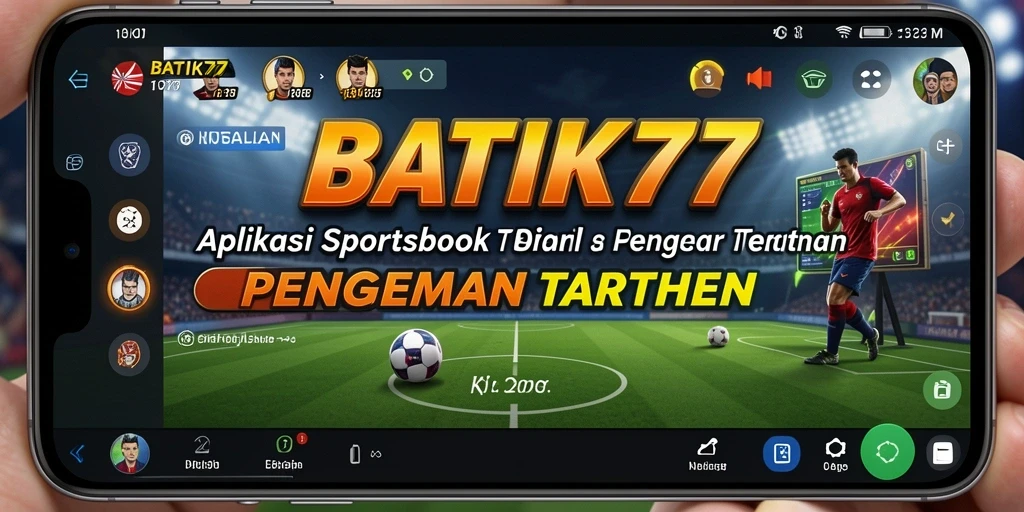Tangkapan layar utama BATIK77 menampilkan antarmuka taruhan olahraga yang menarik.