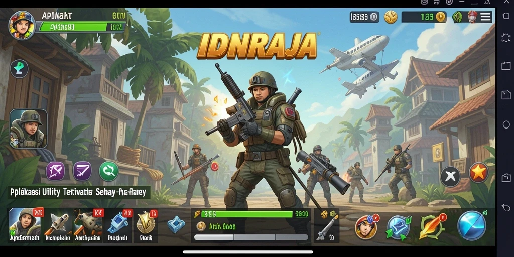 Tampilan utama IDNRAJA dengan fitur Utility yang menarik.