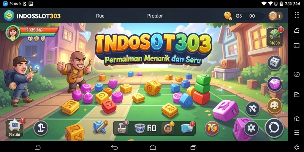 Tampilan gameplay puzzle yang menarik dan menantang.