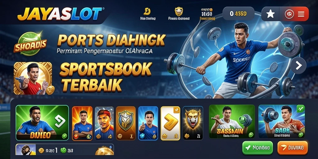 Tampilan screenshot utama JAYASLOT dengan taruhan olahraga yang menarik.