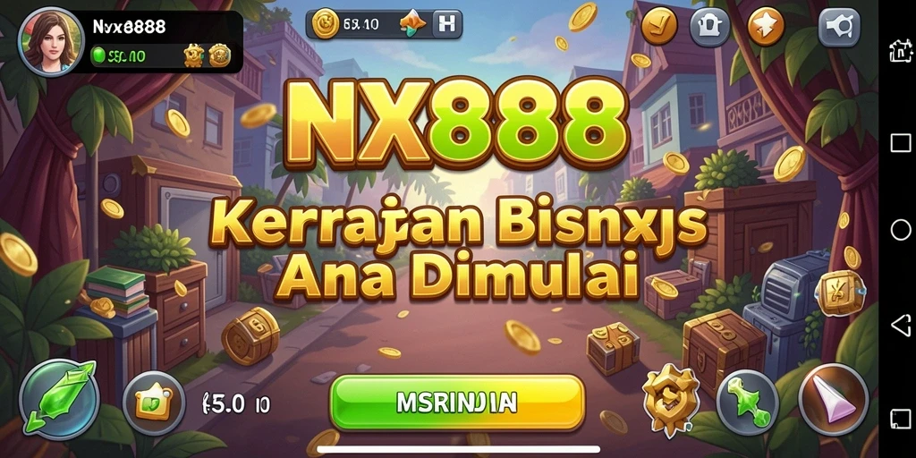 Tampilan gameplay seru dari NX888 yang menantang dan menarik.