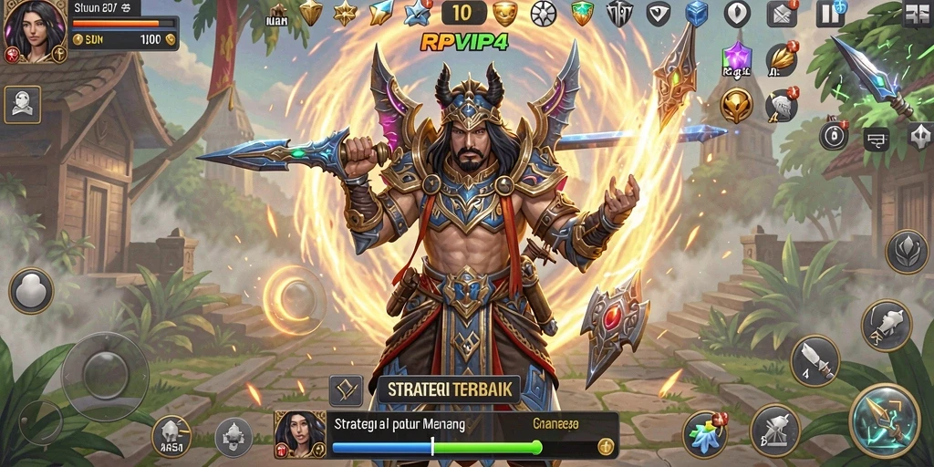 Screenshot RPVIP4 menampilkan aksi strategis yang menegangkan.